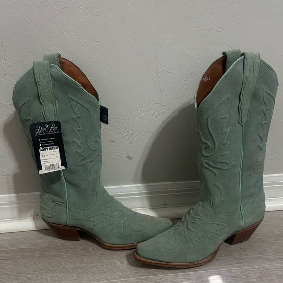 NEW DAN POST WOMEN'S SUEDE WESTERN BOOTS - SNIP TOE - Picture 4 of 8